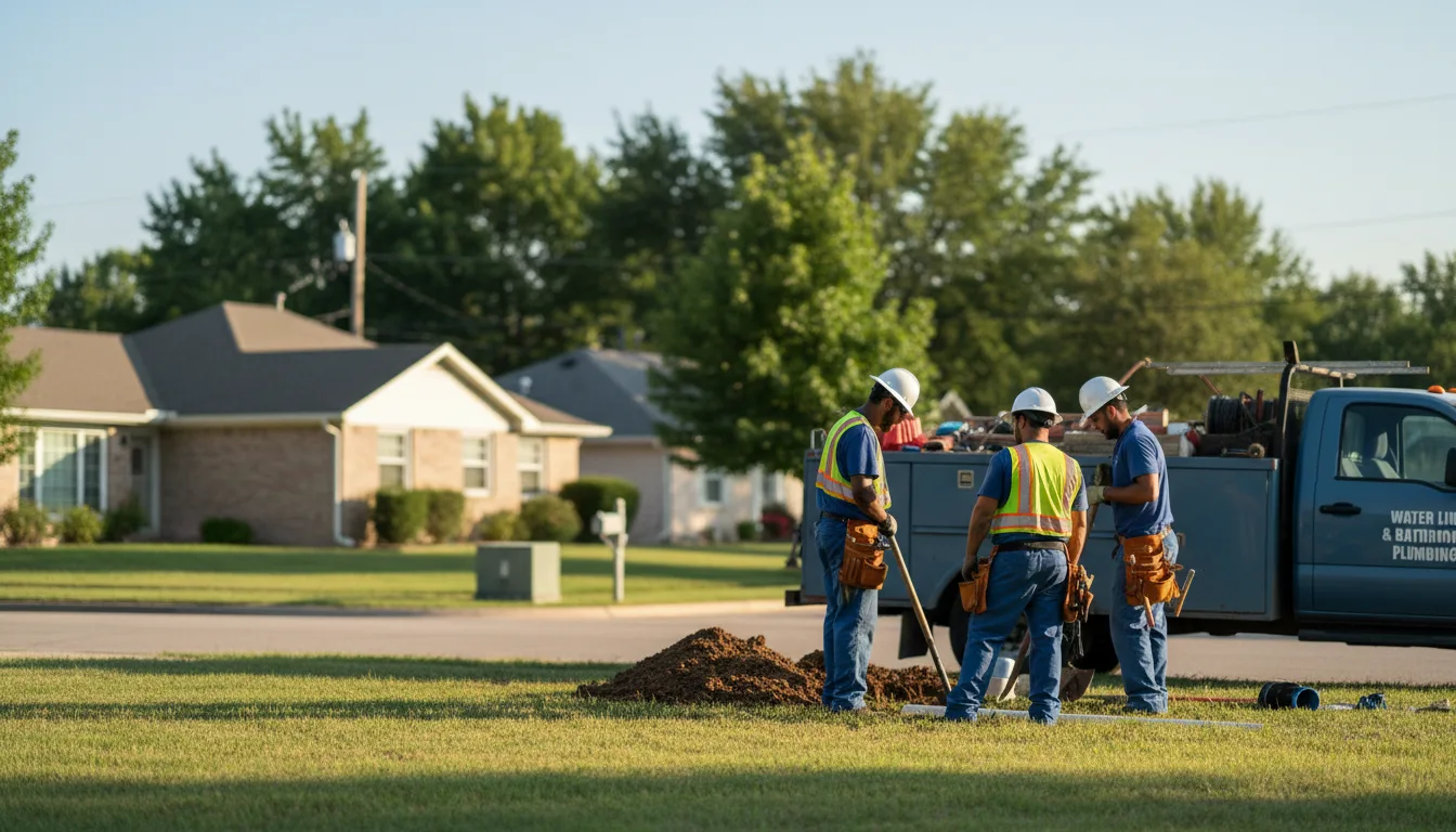 Residential water line and bathroom plumbing service in Felton, PA